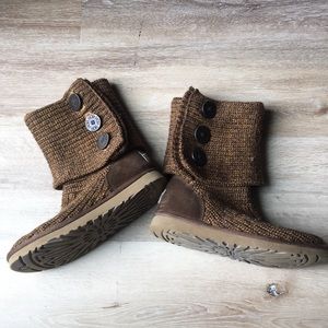 Brown UGG Bailey button boots